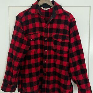 Vintage Woolrich Red Plaid Wool Flannel